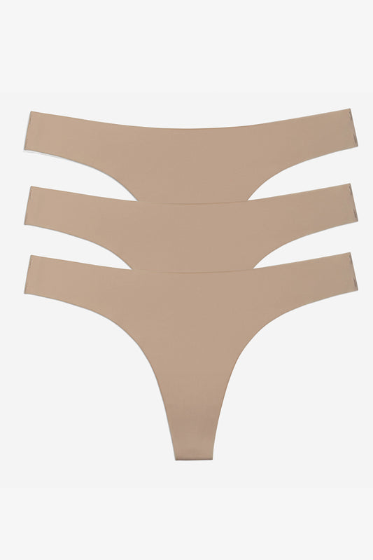 3-Pack Beige Like Nothing Thong - for dame - Famme - Thong