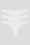 3-Pack White Like Nothing Thong - for dame - Famme - Thong