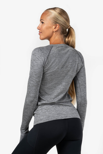 Grey Refine LS T-Shirt - for dame - Famme - Training Long Sleeve