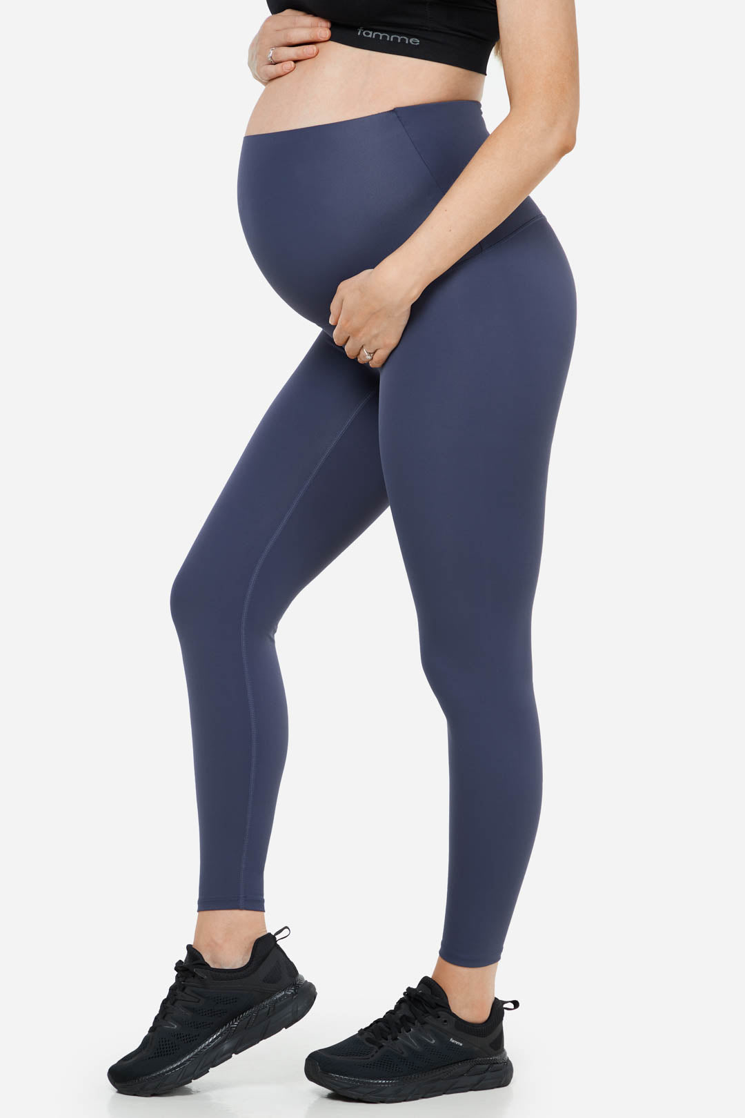 Blue Flex Maternity Leggings - for dame - Famme - Leggings